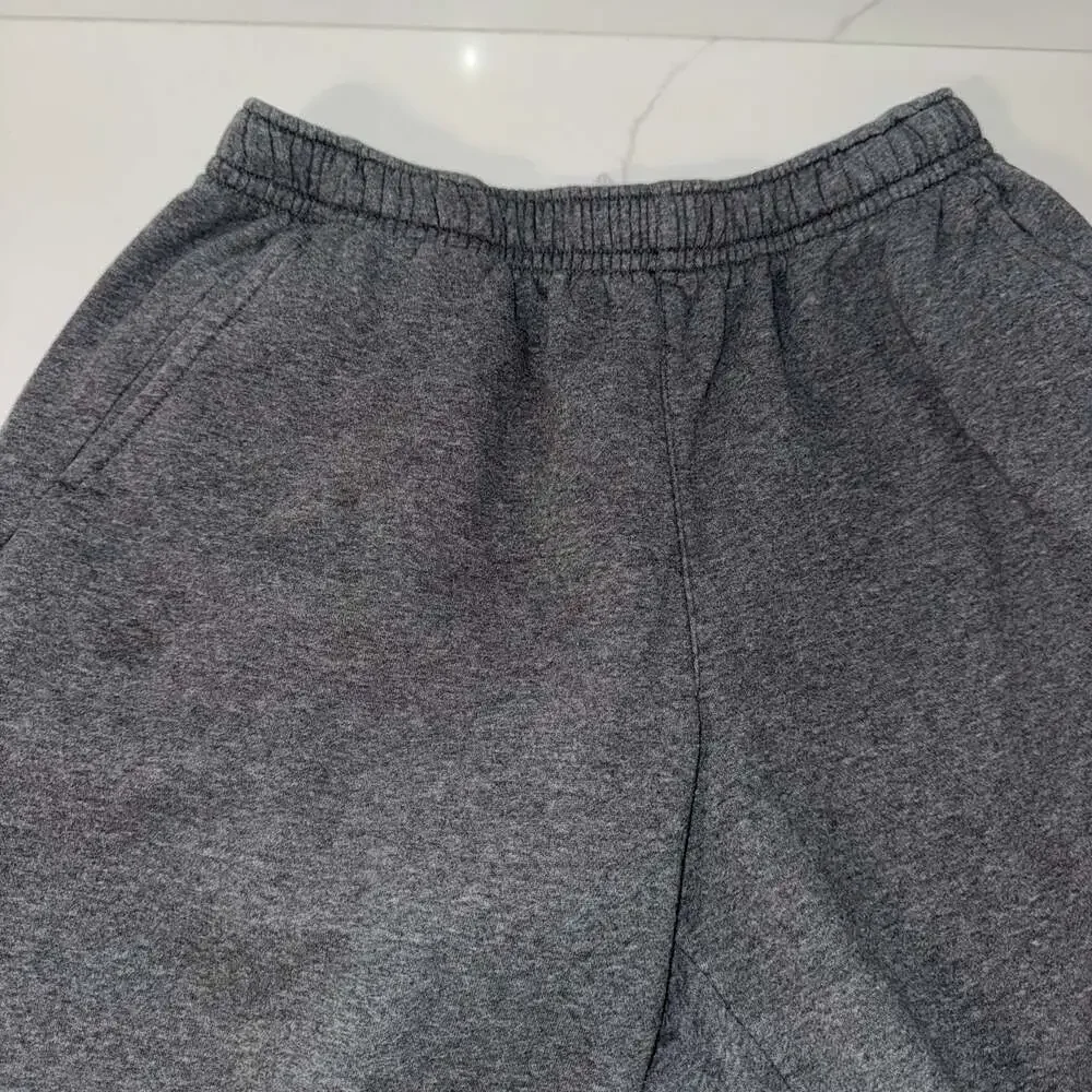Nike Men's Dark Gray Fleece Swoosh Logo Athletic Shorts Size Large
